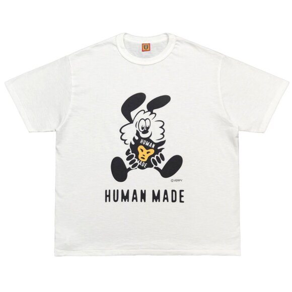 Rabbit Print Short-Sleeved T-Shirt White Human Made - Picture 1 of 9